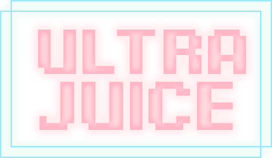 Ultra Juice logo showing the brand name Ultra Juice in stylized typography on a transparent background; modern, playful tone